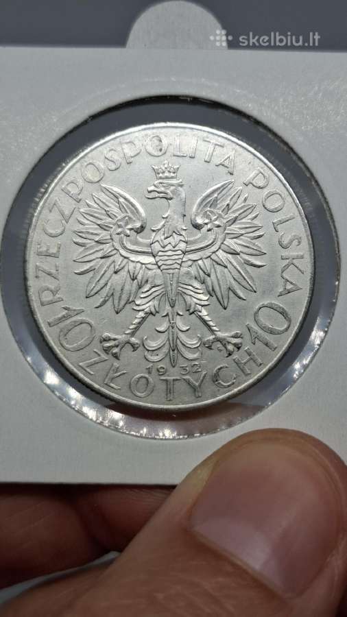 Lenkija sidabras 1932 10zl sidabras Jadvyga - nuotraukos Nr. 6