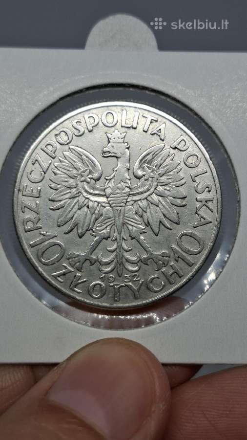 Lenkija sidabras 1932 10zl sidabras Jadvyga - nuotraukos Nr. 8
