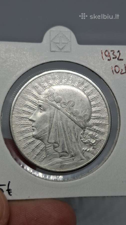 Lenkija sidabras 1932 10zl sidabras Jadvyga - nuotraukos Nr. 9
