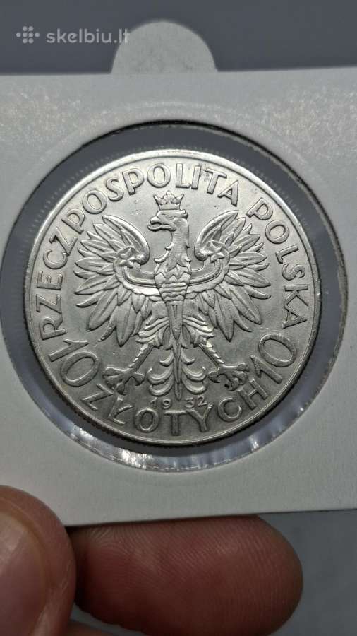 Lenkija sidabras 1932 10zl sidabras Jadvyga - nuotraukos Nr. 10