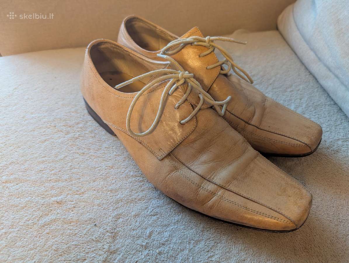 Šviesiai rudi odiniai vyriški batai, 42 dydis - nuotraukos Nr. 2