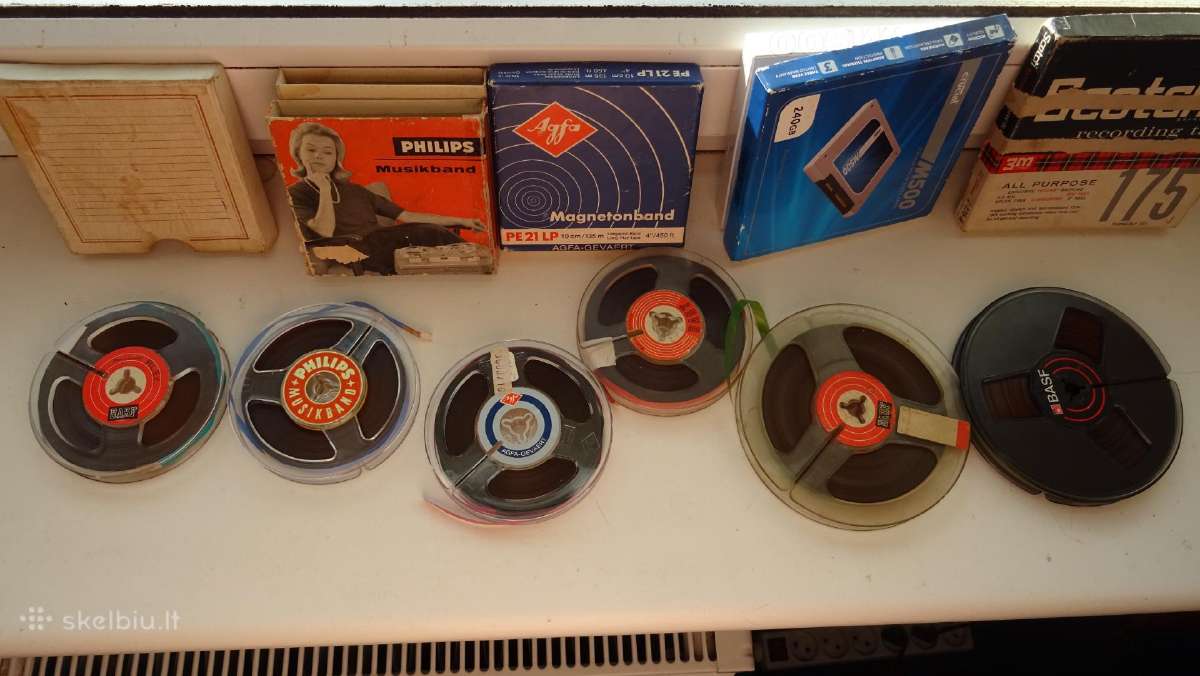 Basf Agfa Philips mažos garso juostos