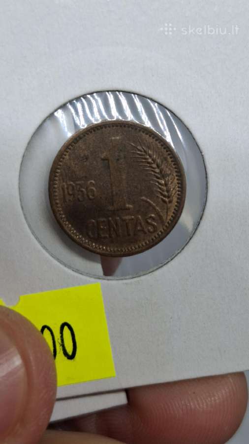 Lietuva 1936 1 centas - nuotraukos Nr. 2