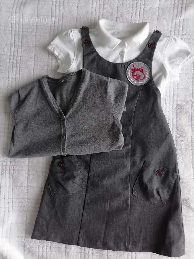 Mokyklinės uniformos komplekt 8-9 metų mergaitei
