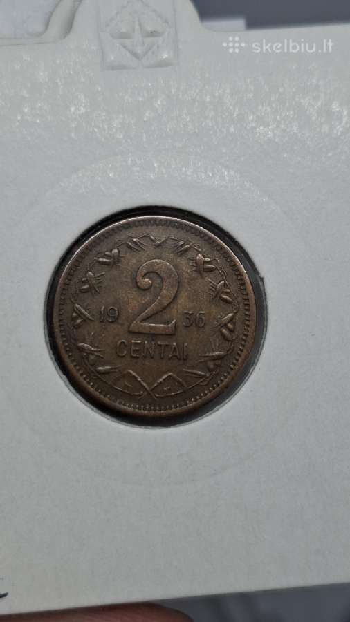 Lietuva 1936 m 2 centai - nuotraukos Nr. 2