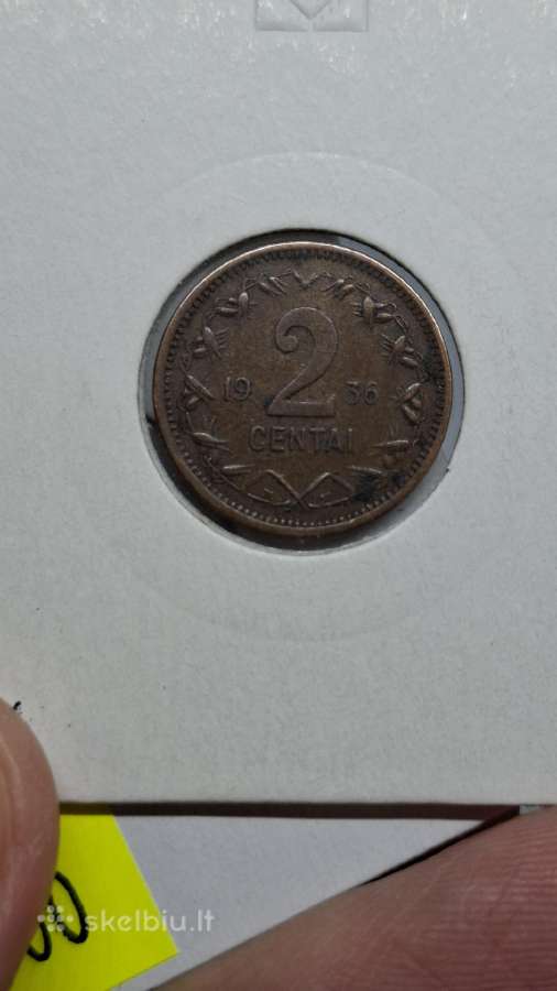 Lietuva 1936 m 2 centai - nuotraukos Nr. 4