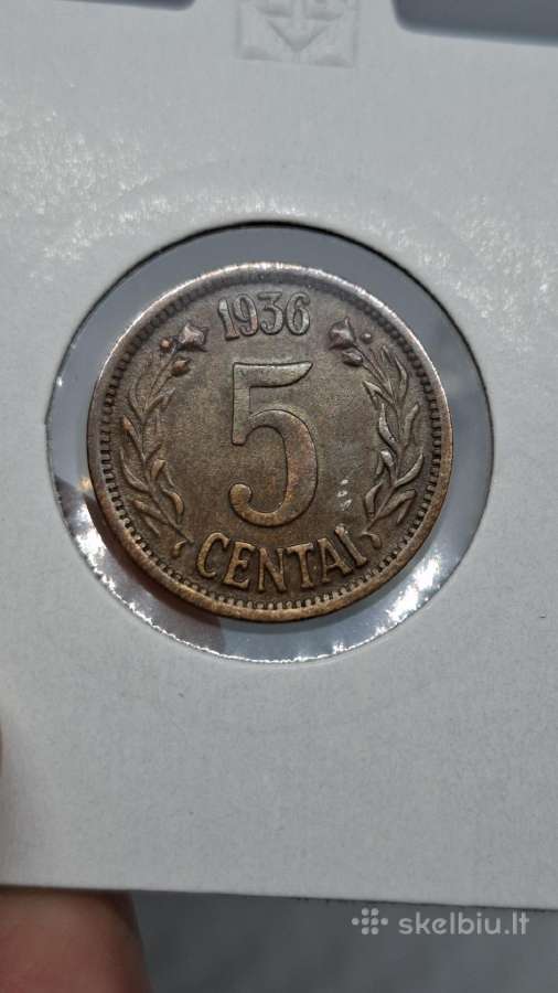 Lietuva 1936 5 centai - nuotraukos Nr. 4
