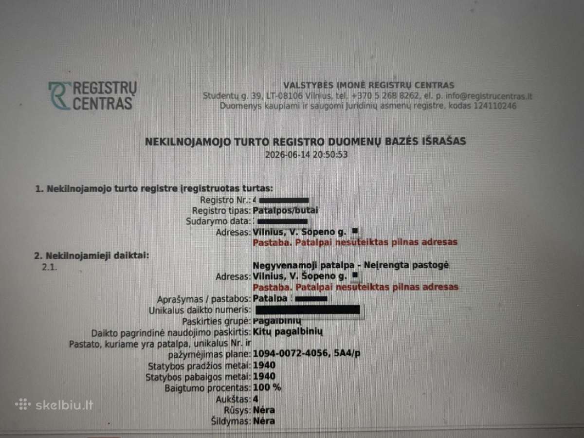 Palėpės dalis Senamiestyje - nuotraukos Nr. 2