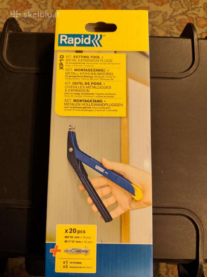 Rinkinys: Gipskartonio įvarų replės Rapid Xp10