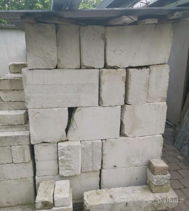 Parduodami dujų silikatiniai blokeliai