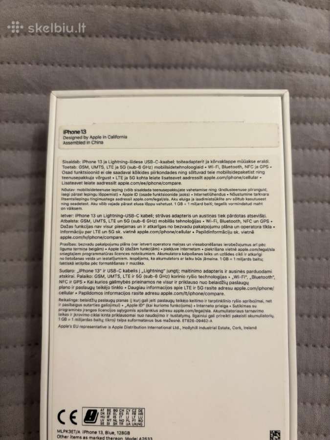 iPhone 13 128gb Blue - nuotraukos Nr. 4