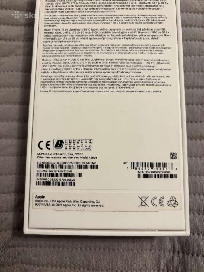 iPhone 13 128gb Blue - nuotraukos Nr. 5