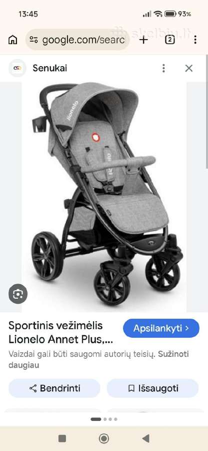 Vaikiškas sportins vežimėlis