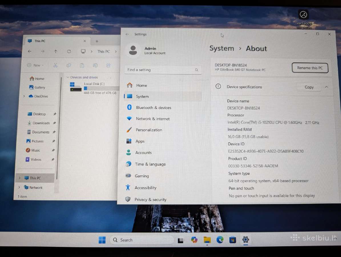 Hp Elitebook 840 G7 I5 16gb 512gb - nuotraukos Nr. 2