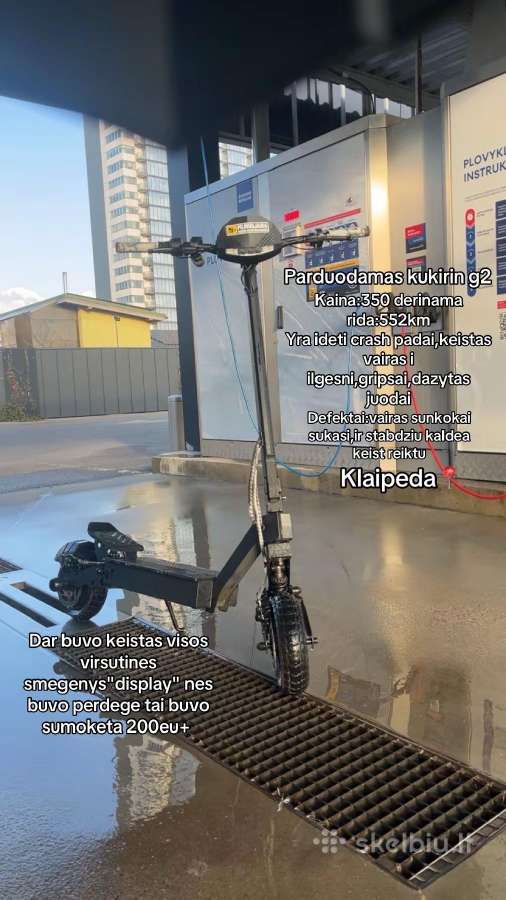 Parduodamas elektrinis pspirtukas:kukirin g2
