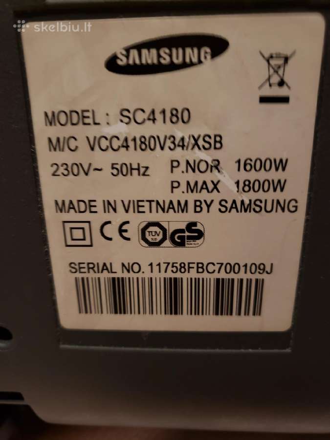 Dulkiu siurblys Samsung - nuotraukos Nr. 4