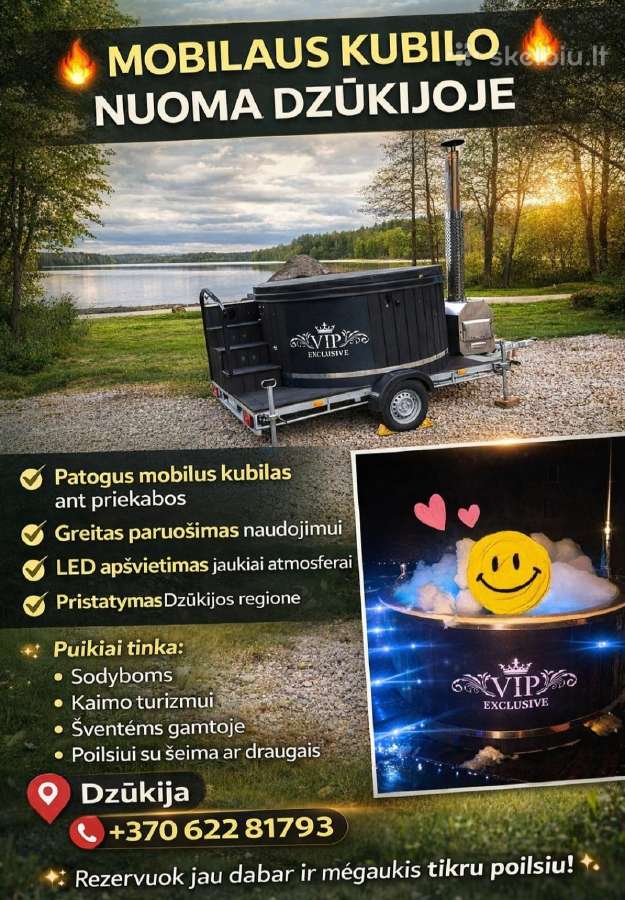 "VIP"mobilaus kubilo nuoma pripučiamo Batuto nuoma