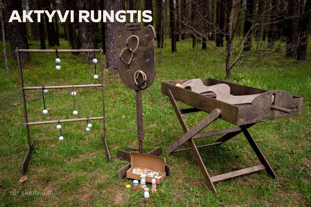 Medinių lauko ir vidaus žaidimų nuoma Vilniuje - nuotraukos Nr. 3