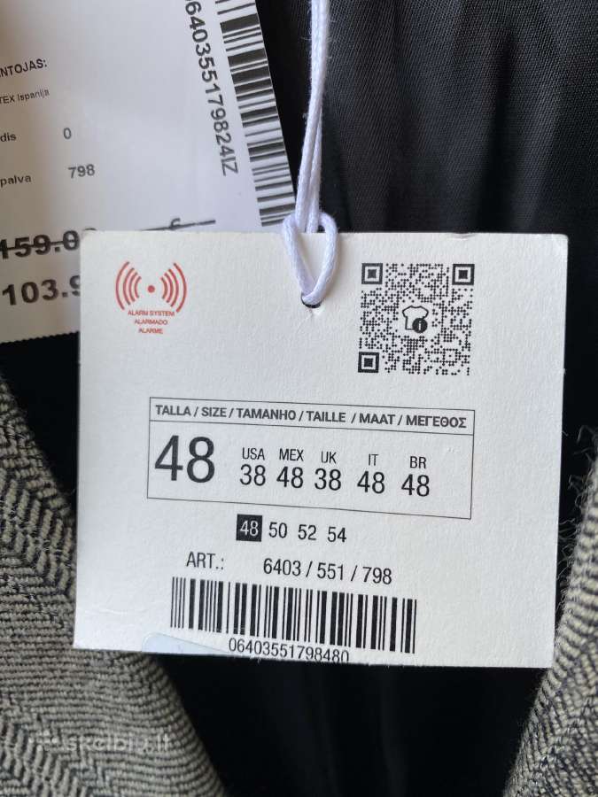 Vyriškas švarkas Zara Origins 6403/551 48 dydžio - nuotraukos Nr. 4