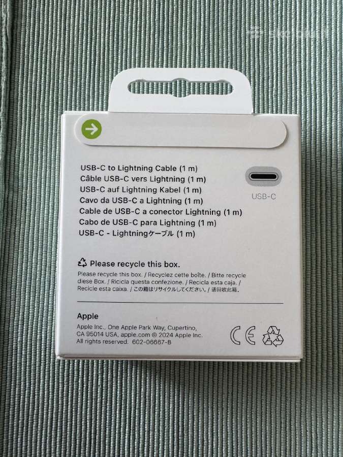 Apple Usb-c - Lightning 1 metro kabelis - nuotraukos Nr. 2