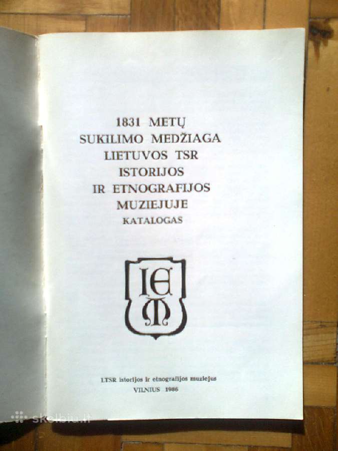 1831 metu sukilimo eksponatu katalogas - nuotraukos Nr. 2