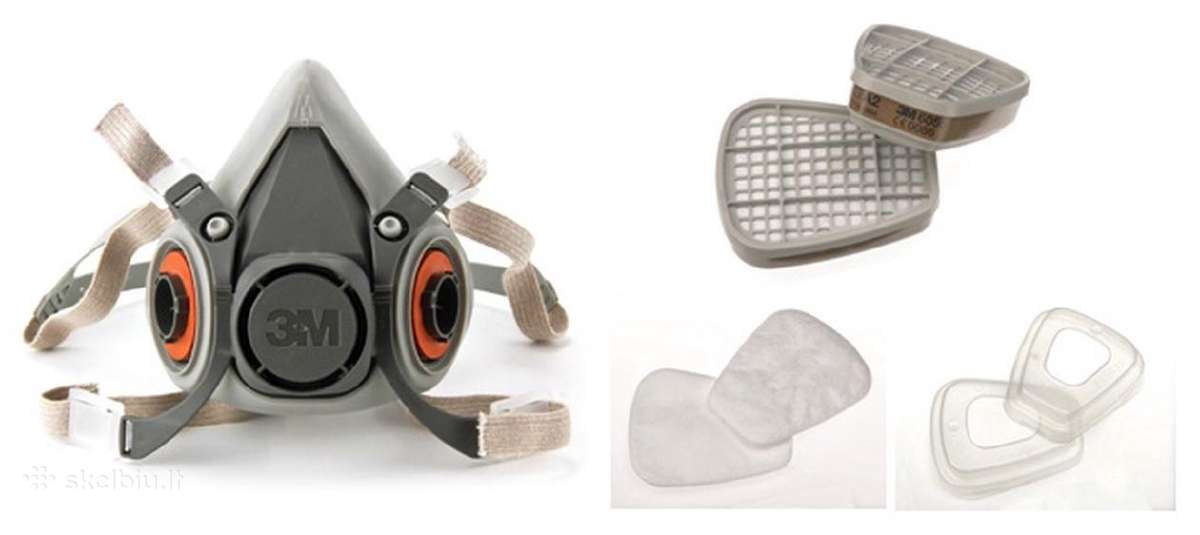 3m puskaukė su A2p2 filtrų komplektu T6002c1r