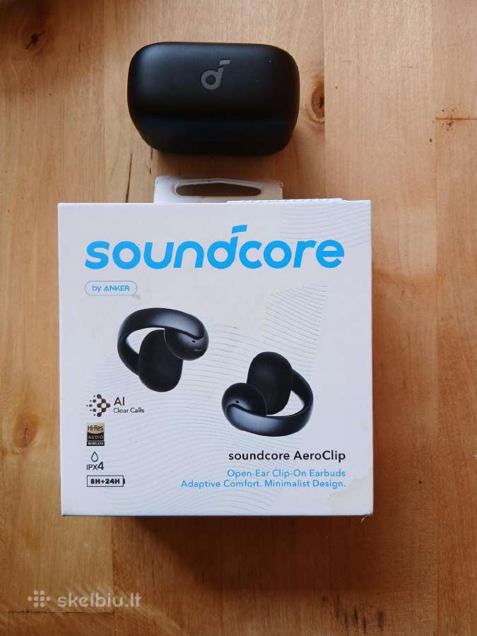 „Soundcore Aeroclip“ (Anker) įkrovimo dėžutė