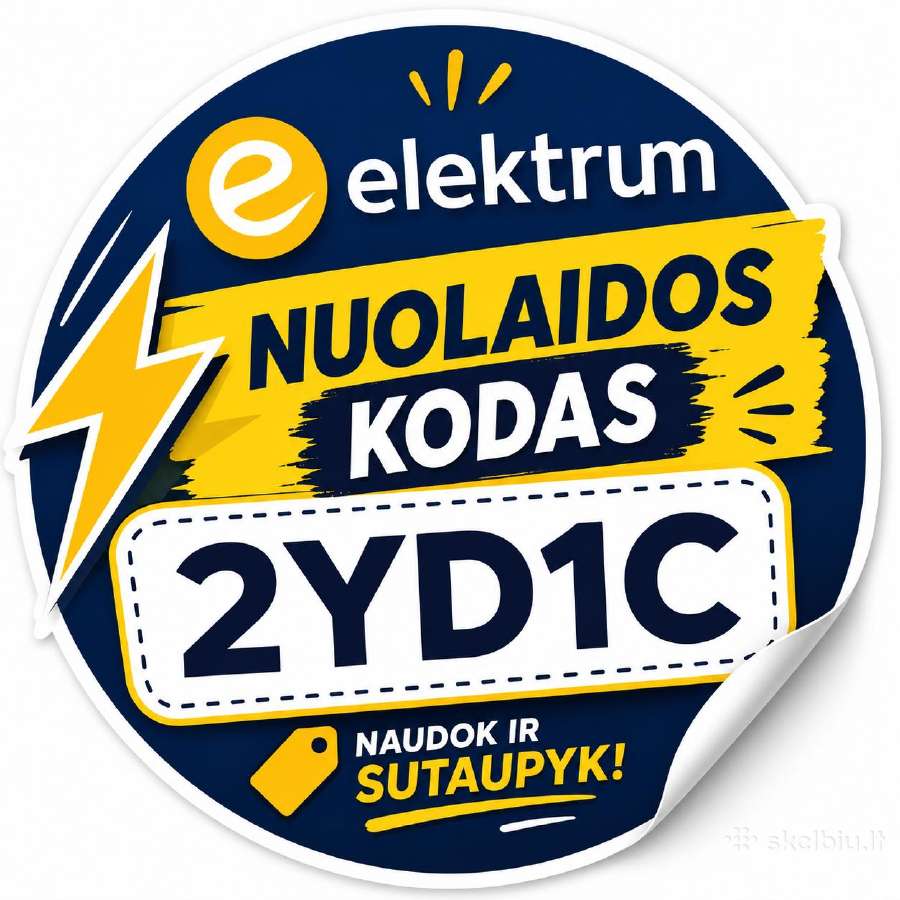 Elektrum nuolaidos kodas 2yd1c -9,99 Eur nuolaida