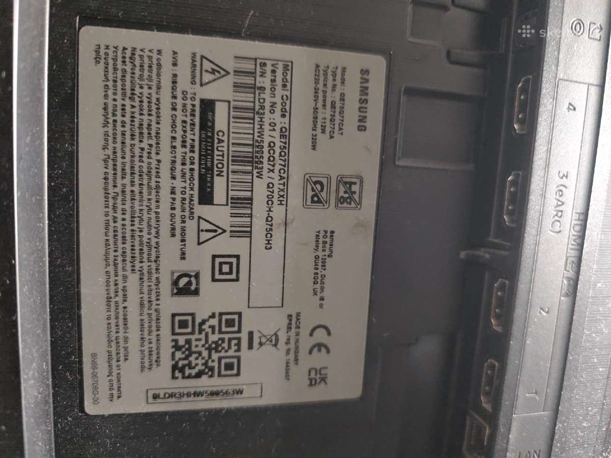 Detalėm 75 colių Samsung Qe75q77catxxh - nuotraukos Nr. 2