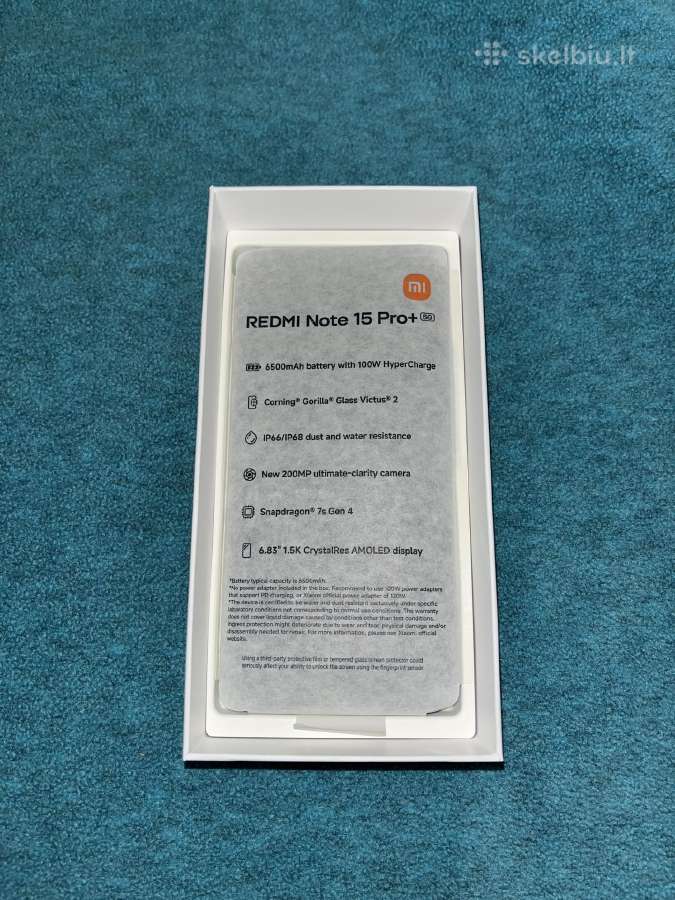 Naujas Xiaomi Redmi Note 15 Pro+ 5G 256gb - nuotraukos Nr. 4