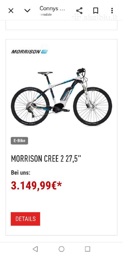 Elektrinis dviratis Bosch Morrisson Cree 2, 14 A