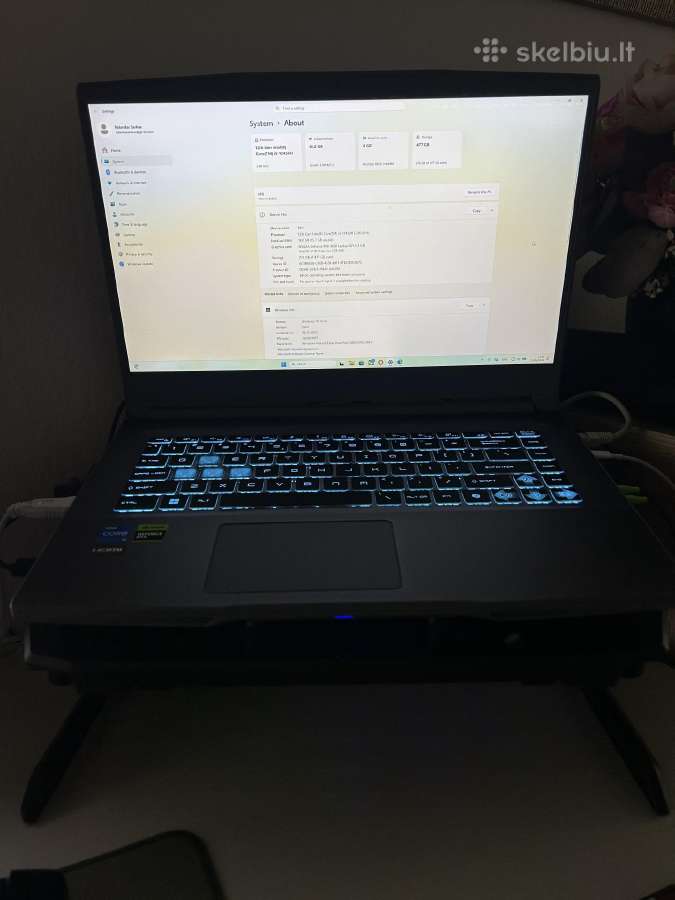 Msi Thin 15 B12uc nešiojamas kompiuteris