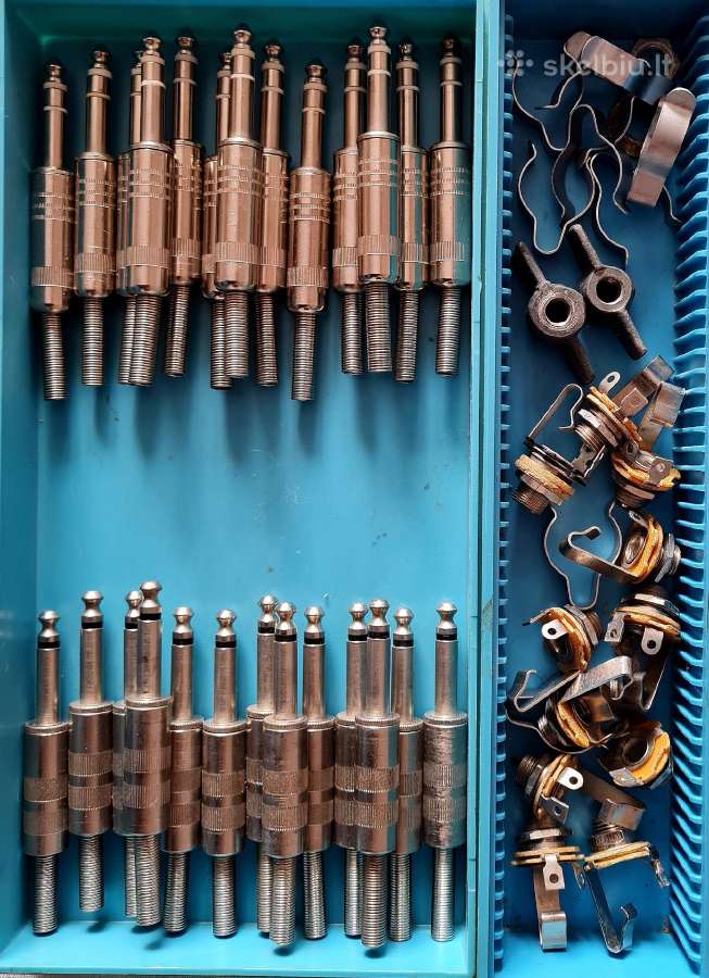 Vintažinės Tesla Jack 6.3mm jungtys,lizdai.