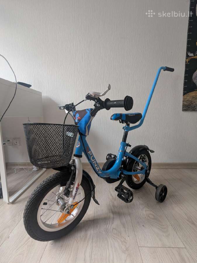 Vaikiškas dviratis su pagalbiniais ratukais