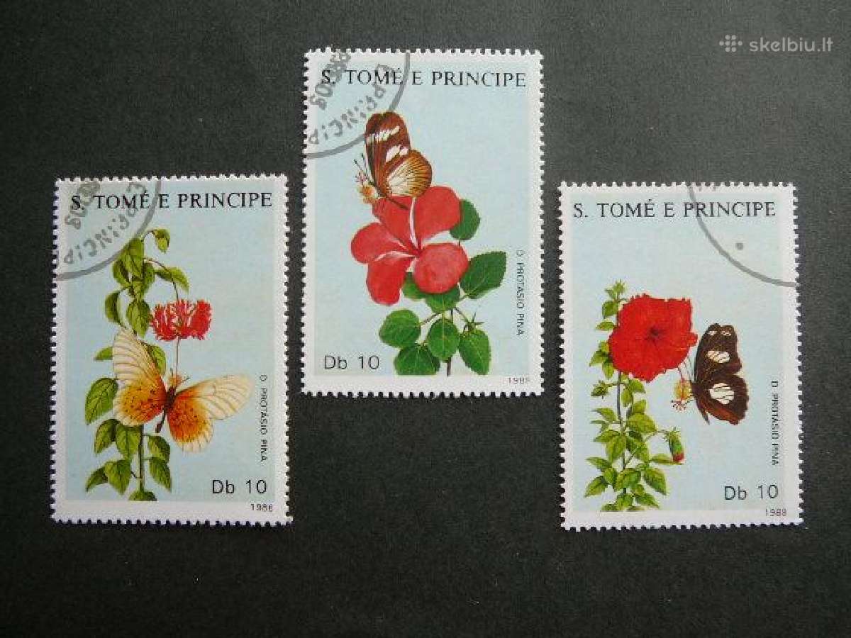 Drugeliai Geles Sao Tome 1988 antsp. st954