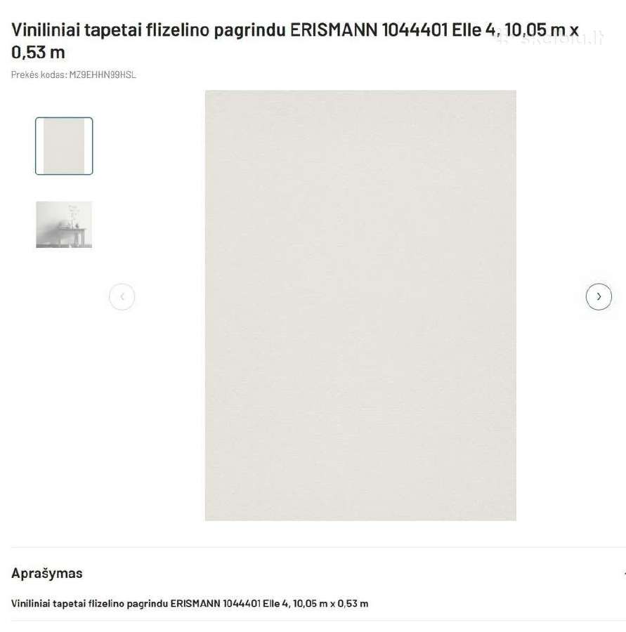Parduodami nauji viniliniai tapetai