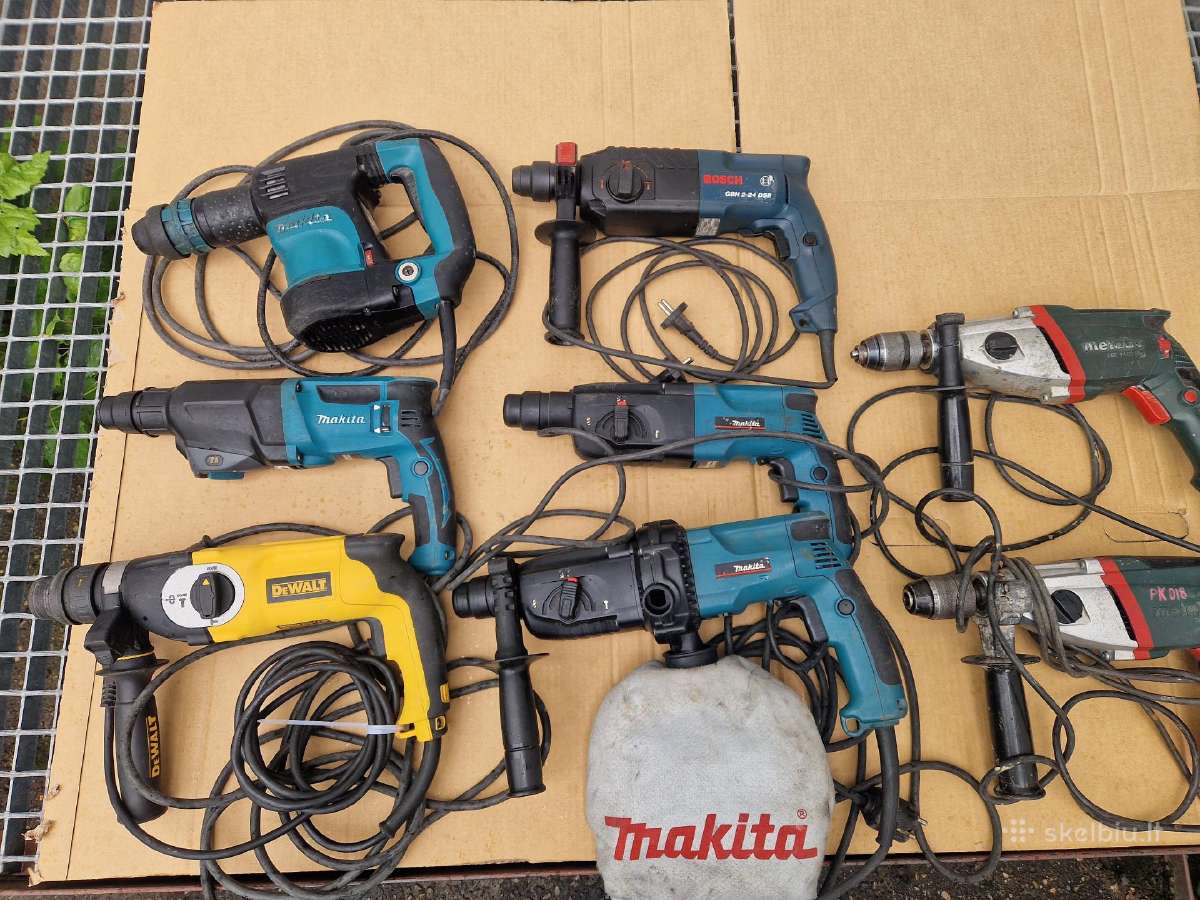 Dewalt, Makita, Bosch perforatoriai