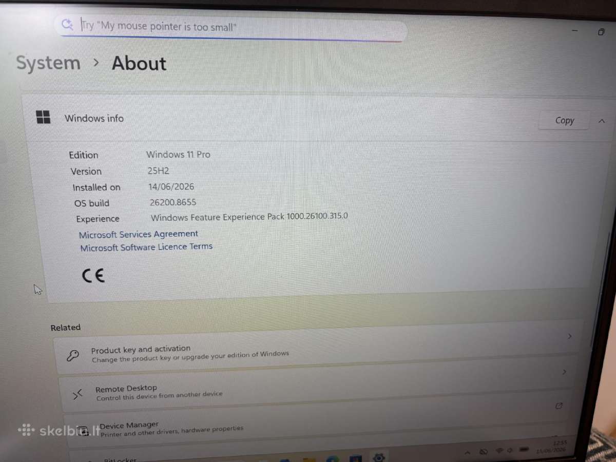Dell Pro 14 su Intel(r) Core(t) Ultra 5 236v (8 pr - nuotraukos Nr. 12
