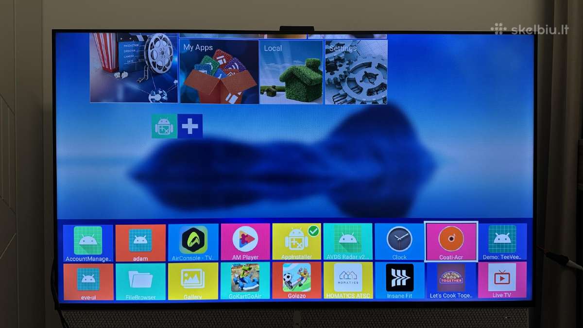 55" televizorius, android TV, 4k