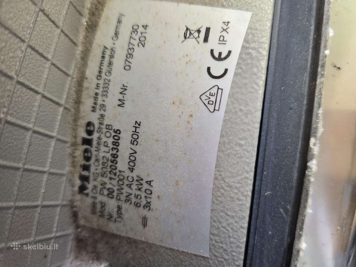Profesionali skalbyklė Miele Pw 5082 Lp Ob - nuotraukos Nr. 5