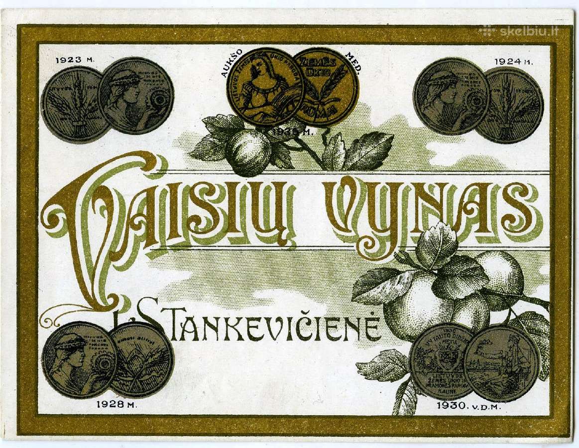 Etiketė Nr. 3 Vaisių vynas
