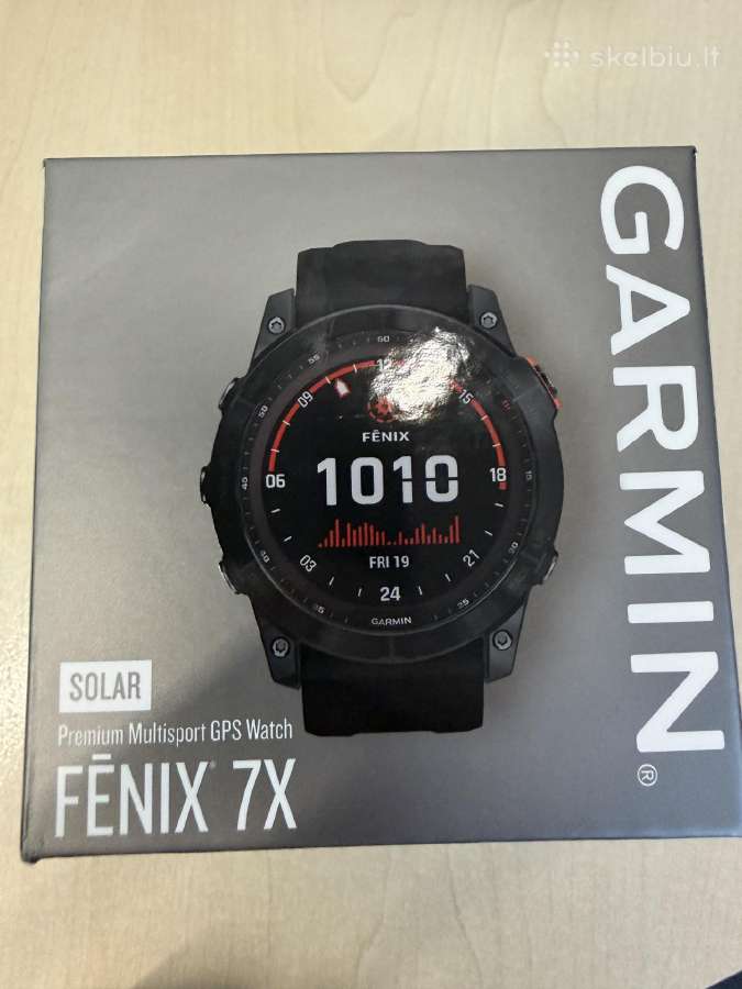 Garmin Fenix 7x solar su 2 metų garantija