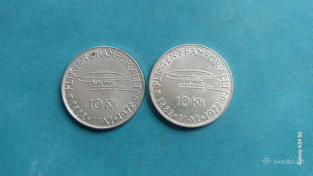 10 kronų 1972 Gustavas Vi Adolfas Swe