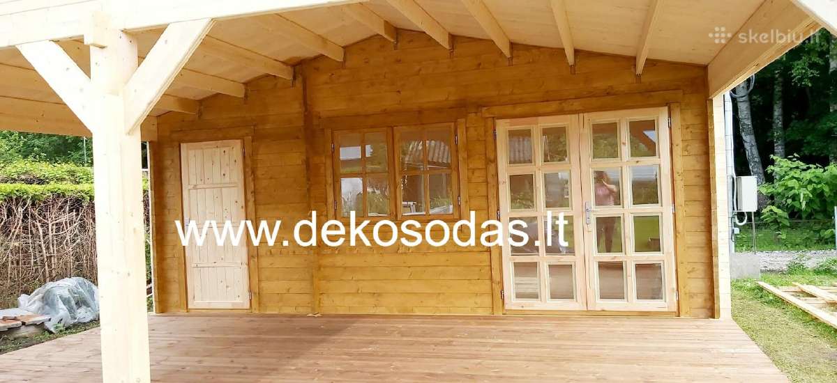 Medinis sodo namelis su sandeliuku 6x4 m. +terasa - nuotraukos Nr. 3