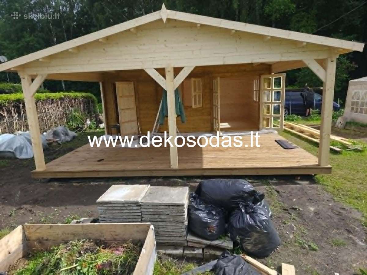 Medinis sodo namelis su sandeliuku 6x4 m. +terasa - nuotraukos Nr. 7
