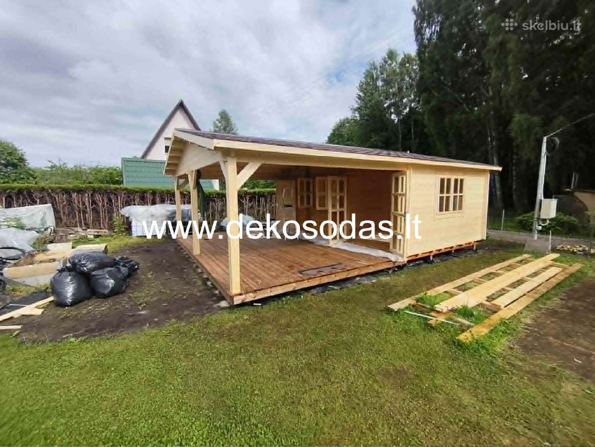 Medinis sodo namelis su sandeliuku 6x4 m. +terasa - nuotraukos Nr. 11