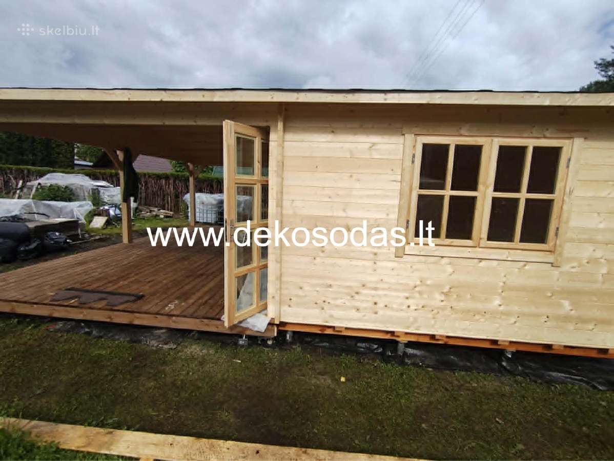 Medinis sodo namelis su sandeliuku 6x4 m. +terasa - nuotraukos Nr. 13