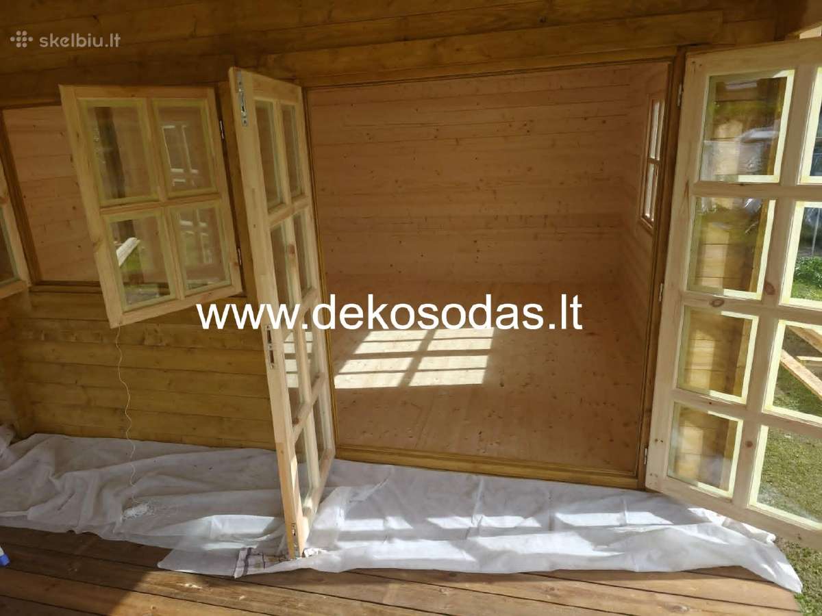 Medinis sodo namelis su sandeliuku 6x4 m. +terasa - nuotraukos Nr. 14