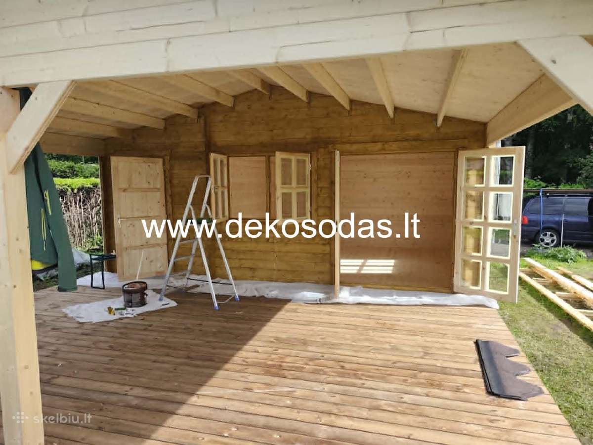 Medinis sodo namelis su sandeliuku 6x4 m. +terasa - nuotraukos Nr. 18