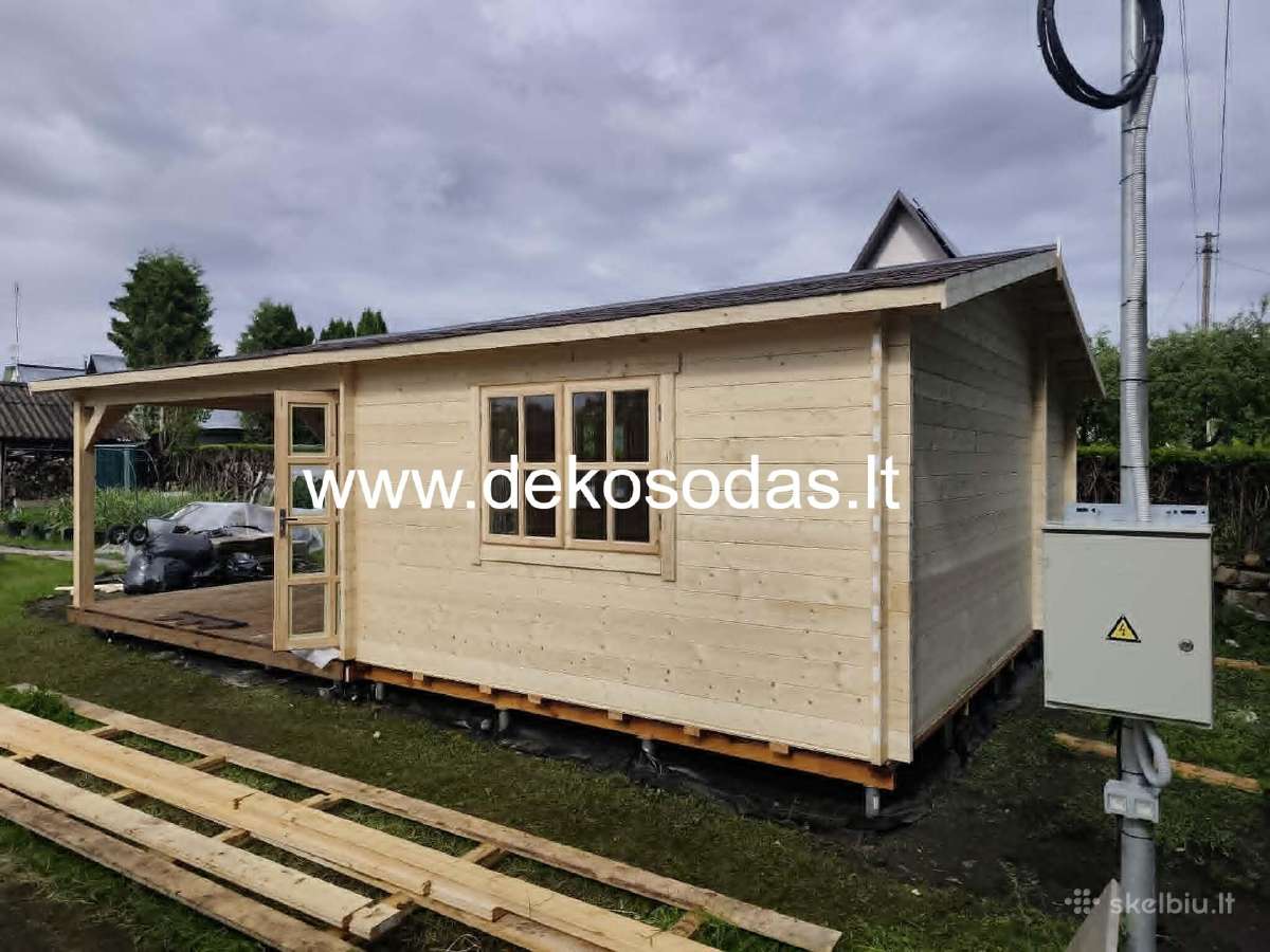 Medinis sodo namelis su sandeliuku 6x4 m. +terasa - nuotraukos Nr. 19